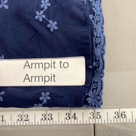 Johnny Was Lace Poncho Top Blue Size X Small XS - Picture 14 of 14